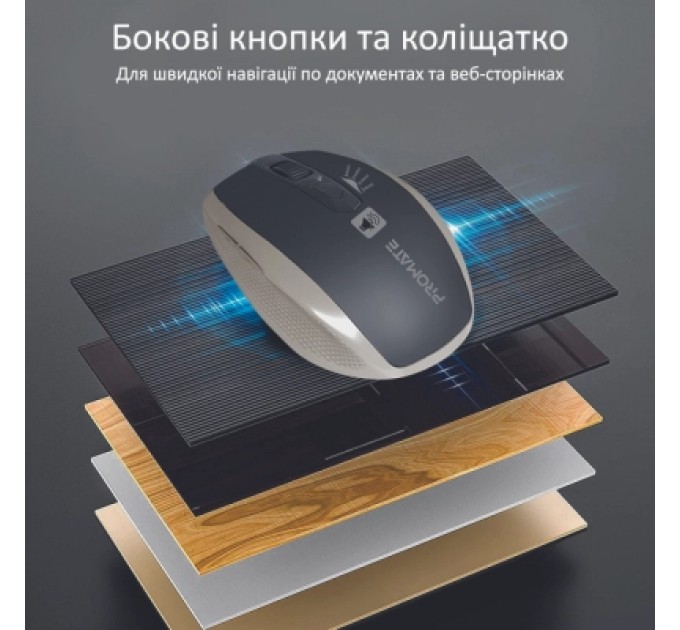 Promate Мишка Promate Breeze Wireless Gold (breeze.gold)