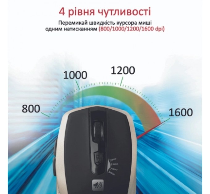 Promate Мишка Promate Breeze Wireless Gold (breeze.gold)