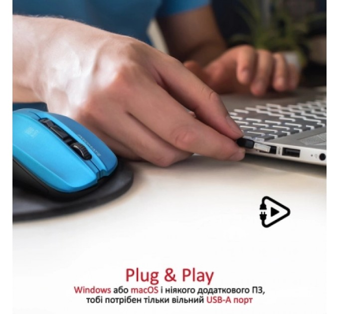 Promate Мишка Promate Contour Wireless Blue (contour.blue)