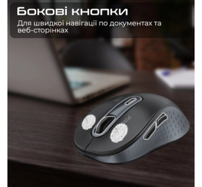 Promate Мишка Promate Ken Wireless/Bluetooth Black (ken.black)