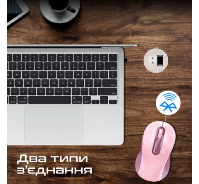 Promate Мишка Promate Ken Wireless/Bluetooth Pink (ken.pink)