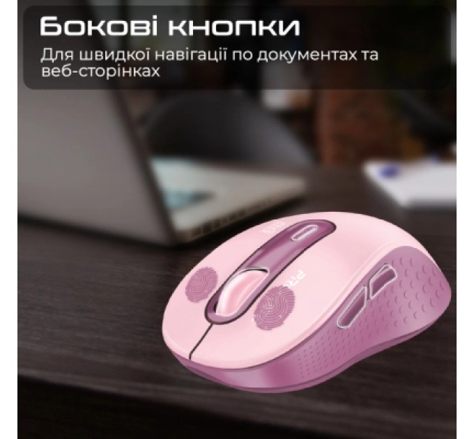 Promate Мишка Promate Ken Wireless/Bluetooth Pink (ken.pink)