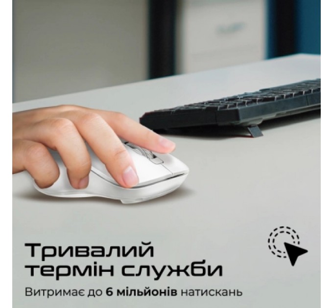 Promate Мишка Promate Samo Wireless/Bluetooth White (samo.white)