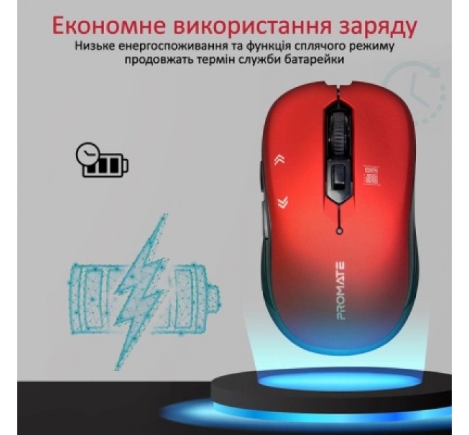 Promate Мишка Promate Slider Wireless Red (slider.red)
