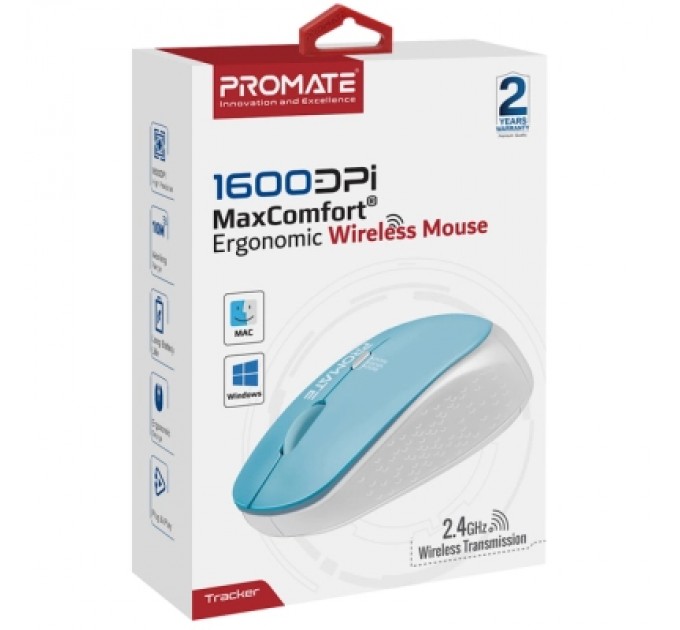 Promate Мишка Promate Tracker Wireless Blue (tracker.blue)