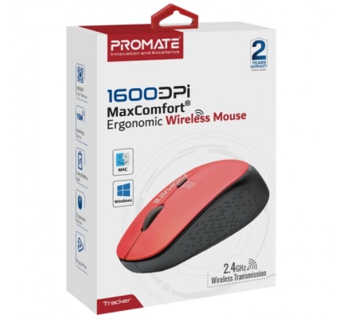 Promate Мишка Promate Tracker Wireless Red (tracker.red)