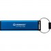 Kingston USB флеш накопичувач Kingston 128GB IronKey Keypad 200 AES-256 Encrypted Blue USB 3.2 (IKKP200/128GB)