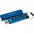 Kingston USB флеш накопичувач Kingston 128GB IronKey Keypad 200 AES-256 Encrypted Blue USB 3.2 (IKKP200/128GB)