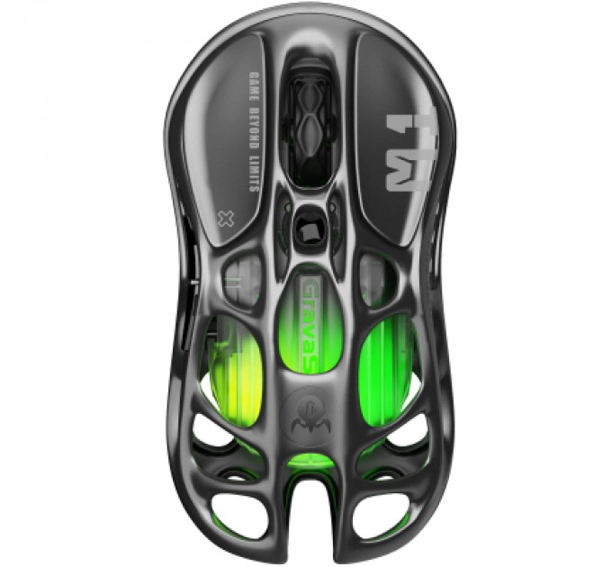 GravaStar Мишка GravaStar Mercury M1 Pro magnesium alloy body BT/WL/USB-A RGB Gunmetal Gray (GRAVASTARM1PRO_GRY)
