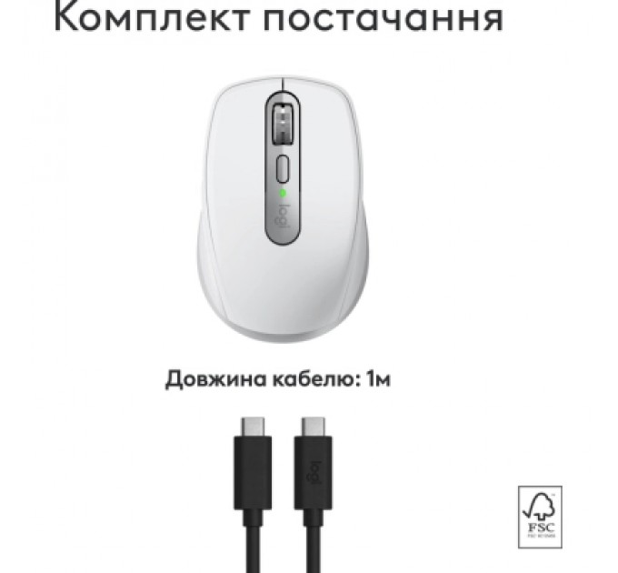 Logitech Мишка Logitech MX Anywhere 3S для MAC Wireless Pale Grey (910-006946)