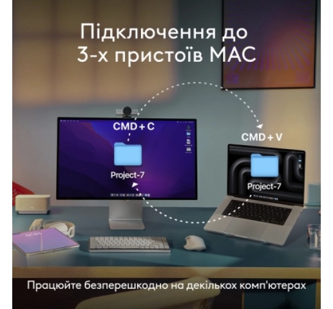 Logitech Мишка Logitech MX Anywhere 3S для MAC Wireless Pale Grey (910-006946)