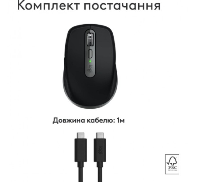 Logitech Мишка Logitech MX Anywhere 3S для MAC Wireless Space Grey (910-006947)