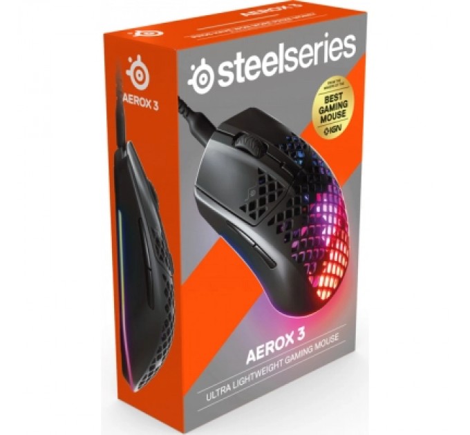 SteelSeries Мишка SteelSeries Aerox 3 Onyx USB Black (62611)