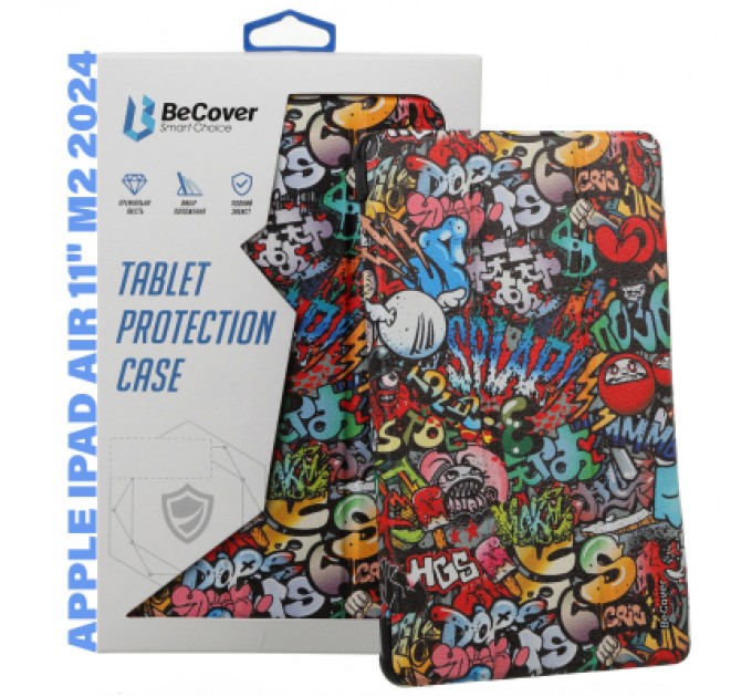 BeCover Чохол до планшета BeCover Smart Case Apple iPad Air 11" M2 2024 Graffiti (711605)