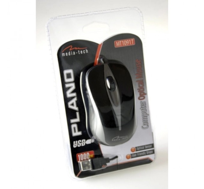 Media-Tech Мишка Media-Tech Plano USB Grey (MT1091T)