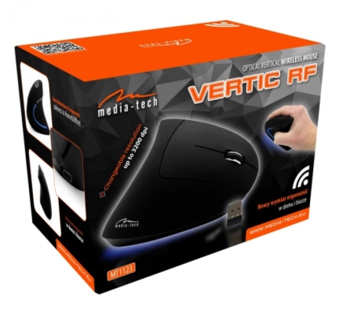Media-Tech Мишка Media-Tech Vertic Wireless Black (MT1123V2.0)