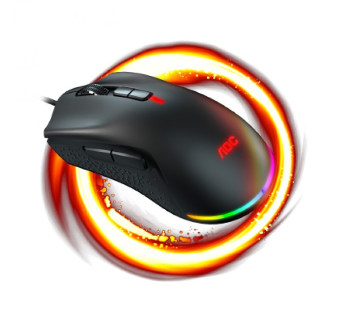 AOC Мишка AOC GM530 RGB PMW3389 Kailh switch USB Black (GM530B)