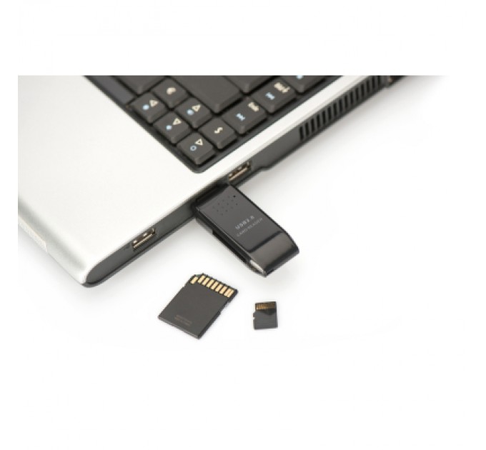 Digitus Зчитувач флеш-карт Digitus USB 2.0 SD/MicroSD (DA-70310-3)