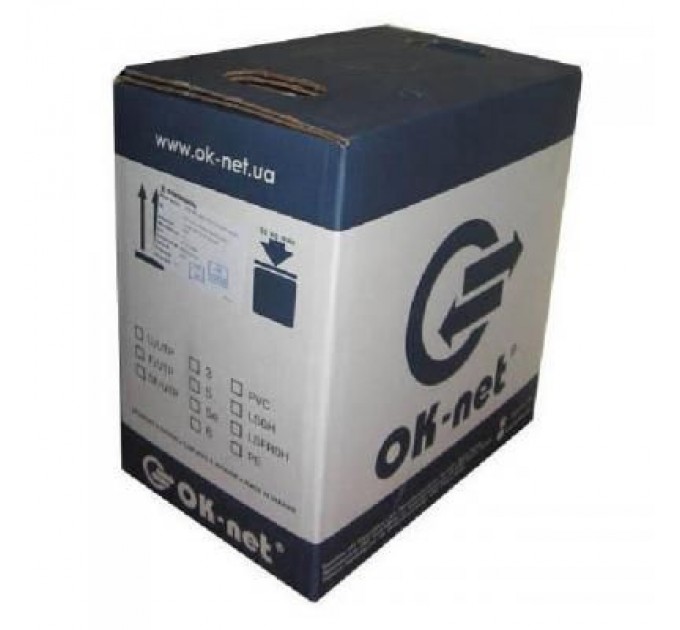OK-Net Кабель мережевий U/UTP-cat.5, 4*2*0.51, зовнішній, +трос, 500м OK-Net (КППт-ВП (100) 4х2х0,51 / 500)