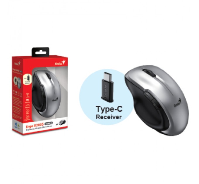 Genius Мишка Genius Ergo 8200S Wireless Silver (31030029404)