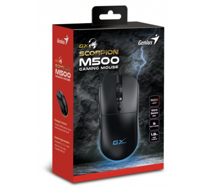 Genius Мишка Genius Scorpion M500 USB Black (31040011400)