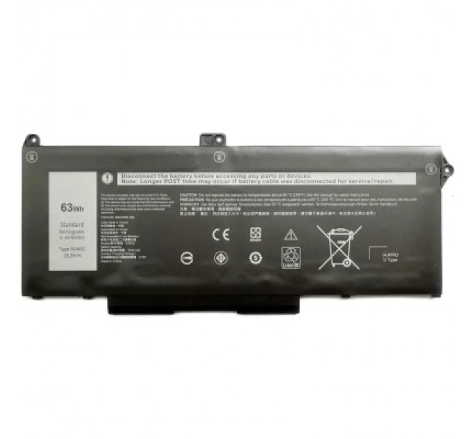 AlSoft Акумулятор до ноутбука Dell Latitude 5420 RJ40G, 3941mAh (63Wh), 4cell, 15.2V, Li-ion AlSoft (A47932)