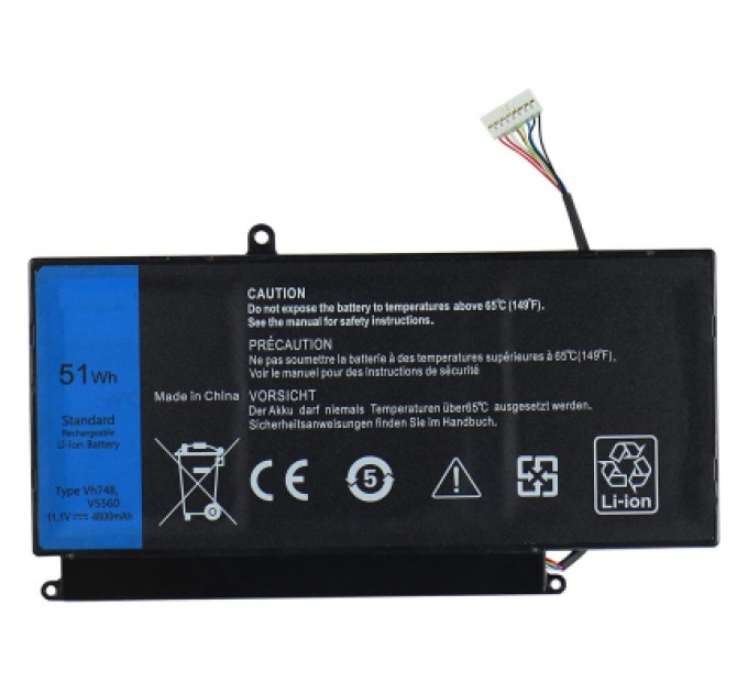 AlSoft Акумулятор до ноутбука Dell Vostro 5470 VH748, 51Wh (4600mAh), 3cell, 11.1V, Li-ion AlSoft (A47934)