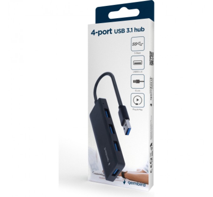 Gembird Концентратор Gembird 4 x USB 3.1 (UHB-U3P4-03)