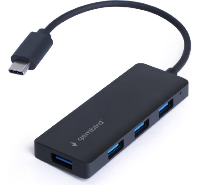 Gembird Концентратор Gembird USB-C UHB-U3P4-02 4xUSB3.1 (UHB-CM-U3P4-02)