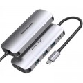 Vention Концентратор Vention USB 3.1 Type-C to HDM/USB 3.0х3//PD 100W 5-in-1 (THFHB)