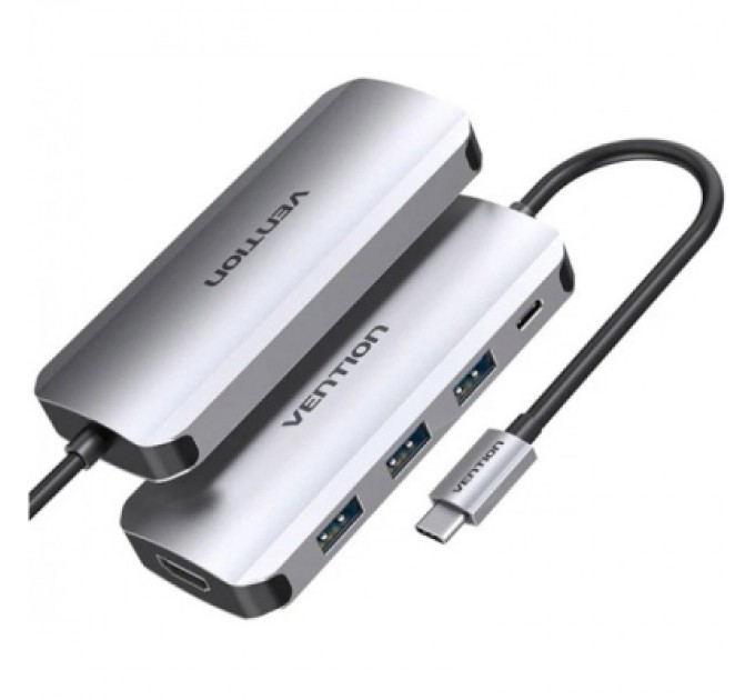 Vention Концентратор Vention USB 3.1 Type-C to HDM/USB 3.0х3//PD 100W 5-in-1 (THFHB)