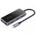 Vention Концентратор Vention USB 3.1 Type-C to HDMI 4K60Hz/USB 3.0х3/RJ45/PD 87W 6-in-1 Mirrored Surface (TFFHB)