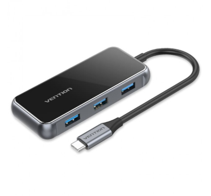Vention Концентратор Vention USB 3.1 Type-C to HDMI 4K60Hz/USB 3.0х3/RJ45/PD 87W 6-in-1 Mirrored Surface (TFFHB)