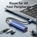 Vention Концентратор Vention USB 3.0 to USB 3.0x3/RJ45/Type-C Hub Blue Aluminum Alloy 5-in-1 (TGFSB)