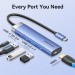 Vention Концентратор Vention USB 3.1 Type-C to HDMI/USB 3.0x3/PD 100W Blue Aluminum Alloy Hub 5-in-1 (TGESB)