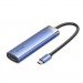 Vention Концентратор Vention USB 3.1 Type-C to HDMI/USB 3.0x3/PD 100W Blue Aluminum Alloy Hub 5-in-1 (TGESB)