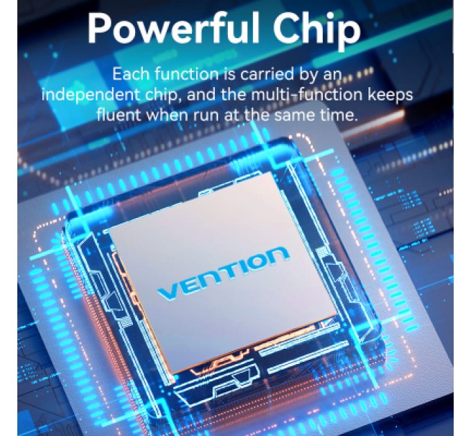 Vention Концентратор Vention USB 3.1 Type-C to HDMI/USB 3.0x3/SD/TF/PD 100W 7-in-1 (TOPHB)