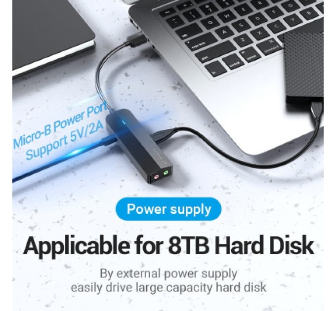Vention Концентратор Vention USB 3.0 to 3хUSB 3.0/2хTRS Audio/USB Micro 1.0m (CHIBF)