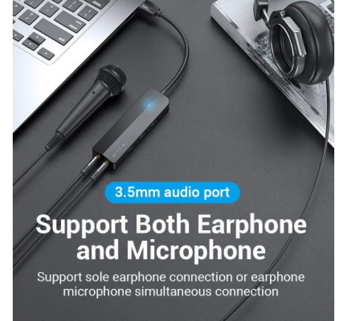 Vention Концентратор Vention USB 3.0 to 3хUSB 3.0/2хTRS Audio/USB Micro 1.0m (CHIBF)