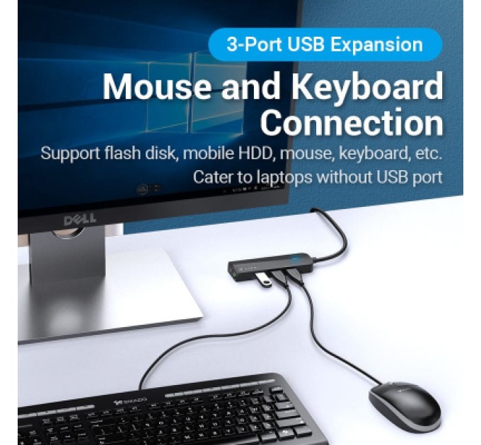 Vention Концентратор Vention USB 3.0 to 3хUSB 3.0/2хTRS Audio/USB Micro 1.0m (CHIBF)
