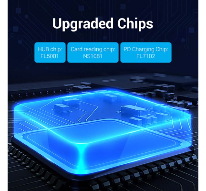 Vention Концентратор Vention USB 3.1 Type-C to 3хUSB 3.0/TF/SD/PD 87W 6-in-1 (TGRHB)