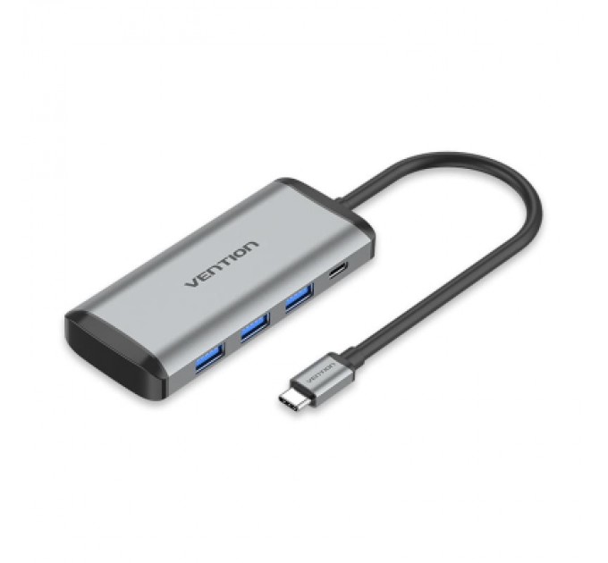 Vention Концентратор Vention USB 3.1 Type-C to 3хUSB 3.0/TF/SD/PD 87W 6-in-1 (TGRHB)