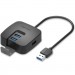 Vention Концентратор Vention USB 3.0 to 4хUSB 3.0 Black 1.0m (CHBBF)