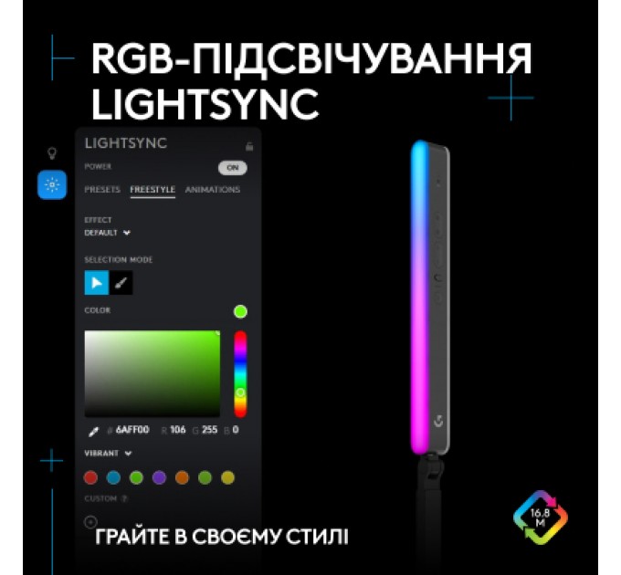 Logitech Настільна лампа Logitech Litra Beam Premium LED Streaming Key Light with TrueSoft (L946-000020)