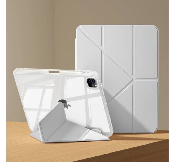 BeCover Чохол до планшета BeCover Ultra Slim Origami Transparent Apple iPad Pro 11" M4 2024 Gray (711690)