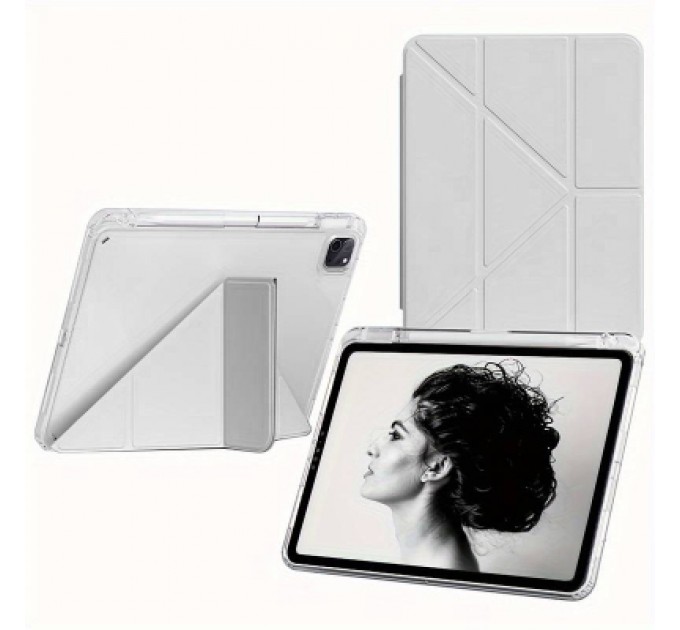 BeCover Чохол до планшета BeCover Ultra Slim Origami Transparent Apple iPad Pro 11" M4 2024 Gray (711690)