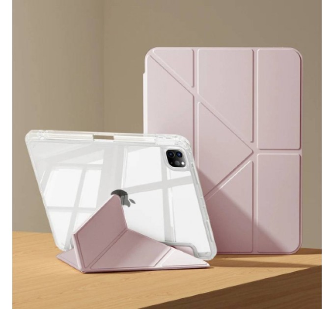 BeCover Чохол до планшета BeCover Ultra Slim Origami Transparent Apple iPad Pro 11" M4 2024 Pink (711691)