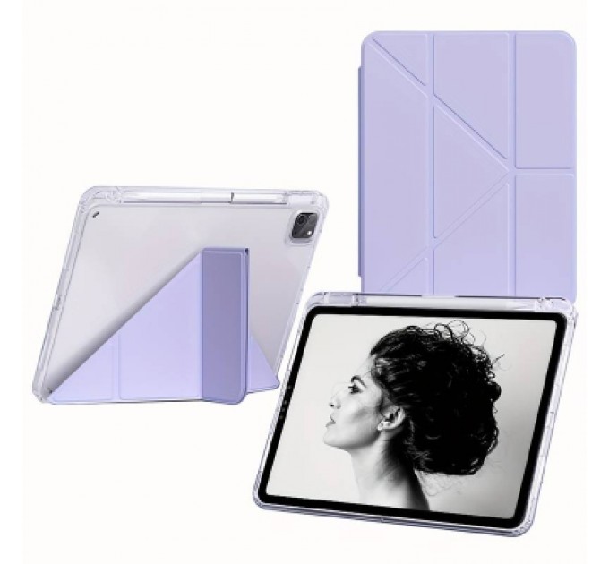 BeCover Чохол до планшета BeCover Ultra Slim Origami Transparent Apple iPad Pro 11" M4 2024 Purple (711692)
