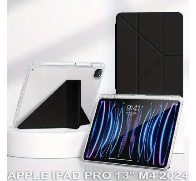 BeCover Чохол до планшета BeCover Ultra Slim Origami Transparent Apple iPad Pro 13" M4 2024 Black (711693)