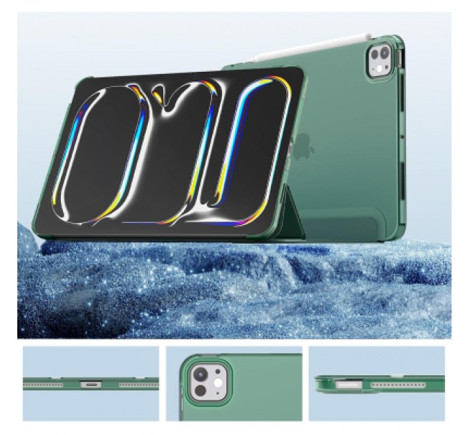 BeCover Чохол до планшета BeCover Tri Fold Hard Apple iPad Pro 11" M4 2024 Dark Green (711727)